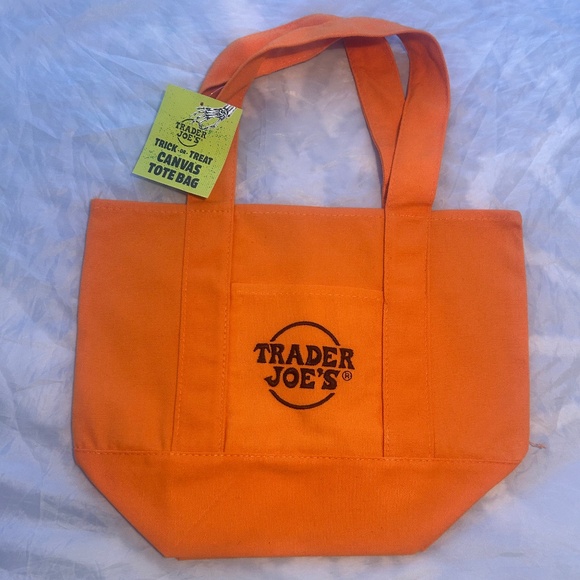 NWT Trader Joe's MINI Canvas Fall Tote Bags Set of 4 Colors - Picture 10 of 14